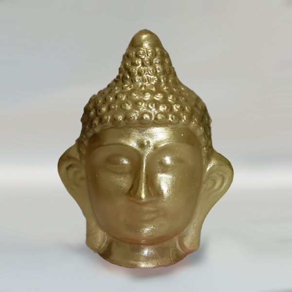 Buddha - kézzel festett félfej gyertya választható színben