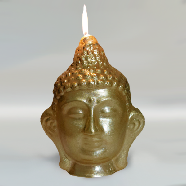 Buddha - kézzel festett félfej gyertya választható színben - Image 4