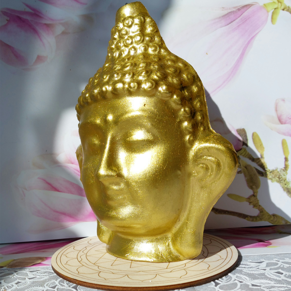 Buddha - kézzel festett félfej gyertya választható színben - Image 2